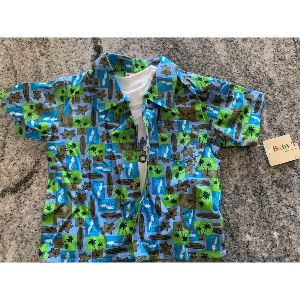 New Baby Togs Infant Boy Surfboard 2‎ Shirt Set 3-6M NWT (E18)
